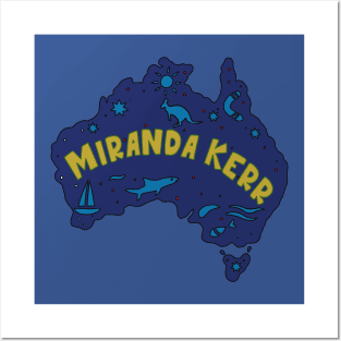 AUSSIE MAP MIRANDA KERR Posters and Art